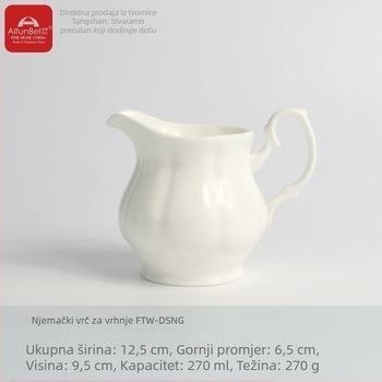 Bone china, njemački stil: posuda za kavu, čajnik i keramički vrč za vodu, mogućnost tiska logotipa