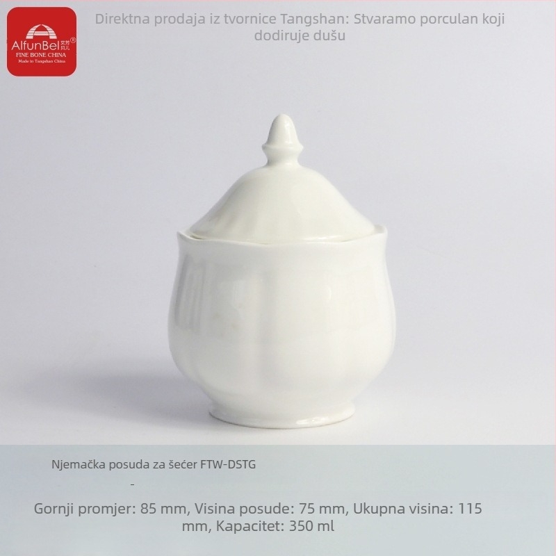 Bone china, njemački stil: posuda za kavu, čajnik i keramički vrč za vodu, mogućnost tiska logotipa