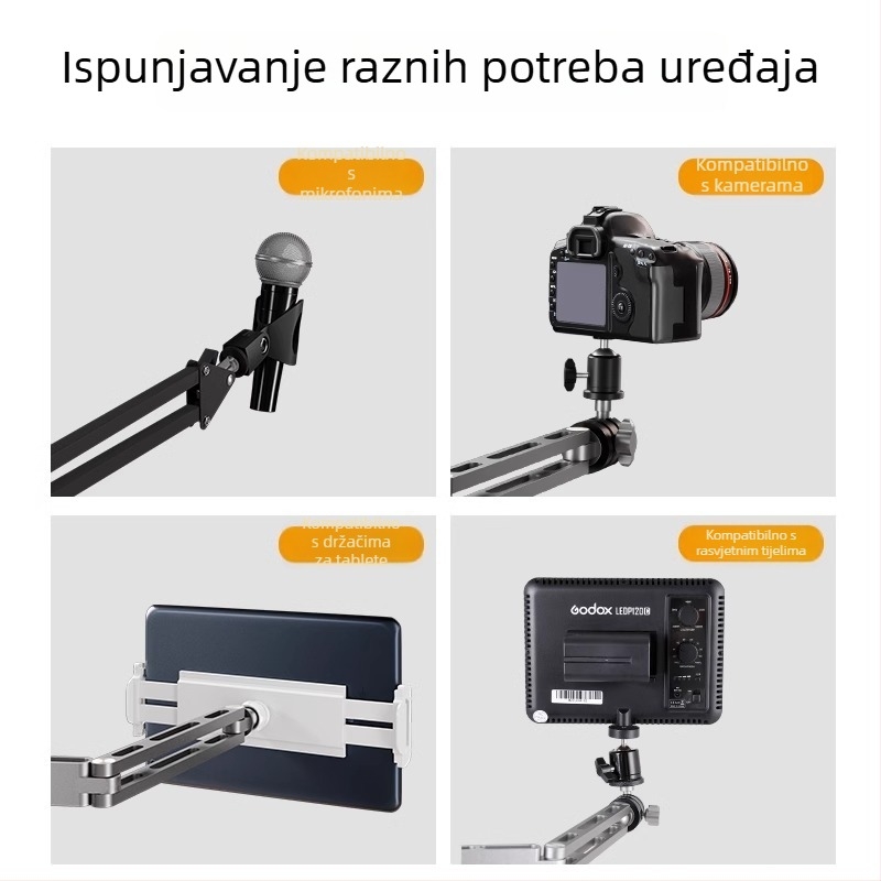 Stolni višenamjenski DIY univerzalni nosač za kameru, telefon, rasvjetu i mikrofon