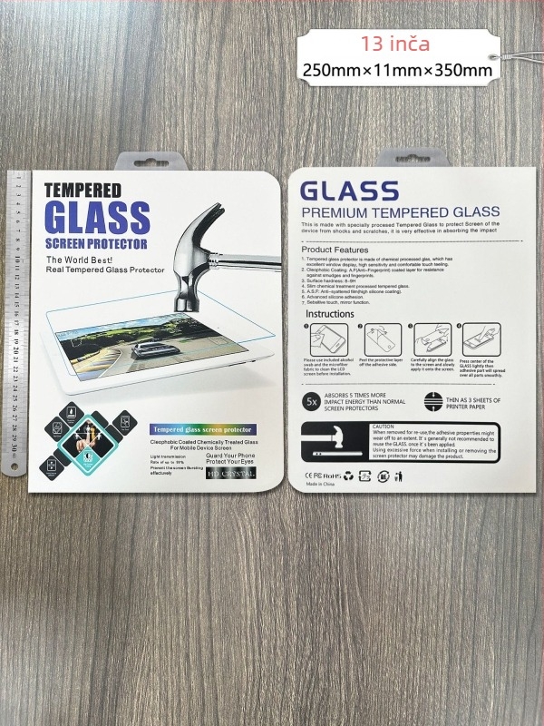 Blister kutija za tablet s zaštitnim filmom, za 8–15 inča, 3D dizajn, HD zaštita