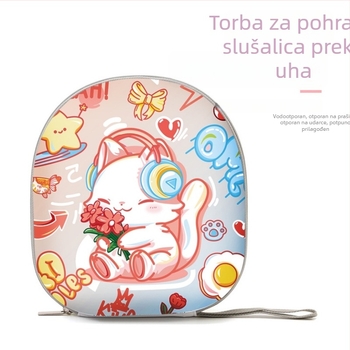 Velika zaštitna torbica za pohranu bežične slušalice s mikrofonom i slušalicama, višenamjenski organizator dodatne opreme
