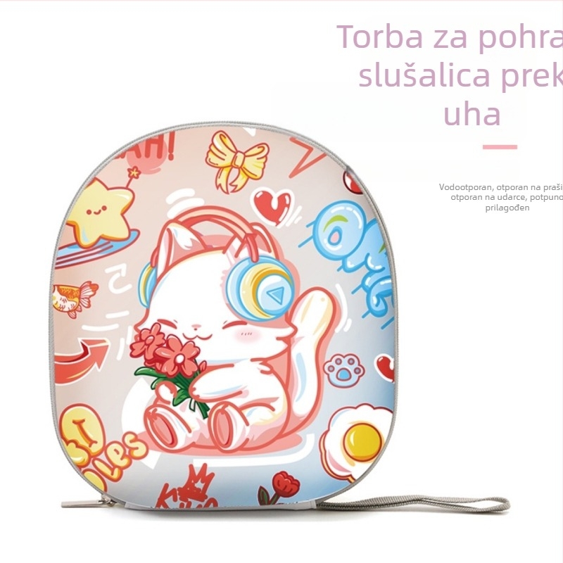 Velika zaštitna torbica za pohranu bežične slušalice s mikrofonom i slušalicama, višenamjenski organizator dodatne opreme