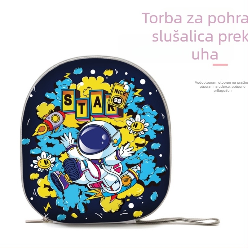 Velika zaštitna torbica za pohranu bežične slušalice s mikrofonom i slušalicama, višenamjenski organizator dodatne opreme