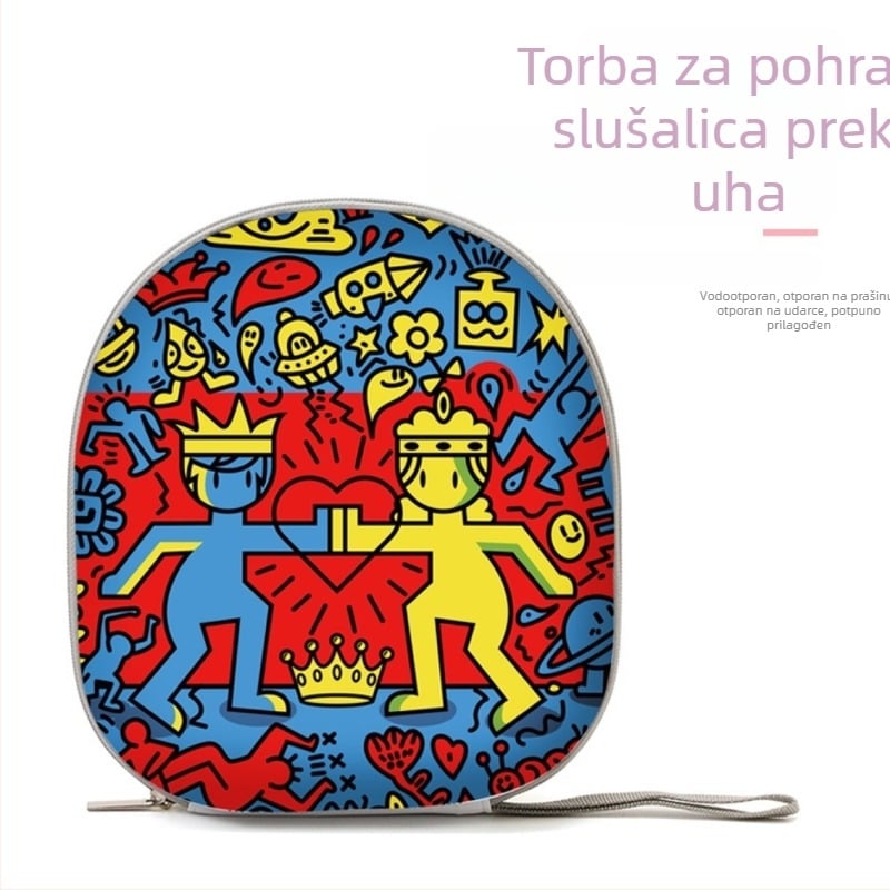 Velika zaštitna torbica za pohranu bežične slušalice s mikrofonom i slušalicama, višenamjenski organizator dodatne opreme
