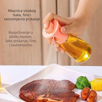 Staklena bočica za sprej ulja s tlačnim poklopcem, prehrambena kvaliteta, kuhinja i roštilj