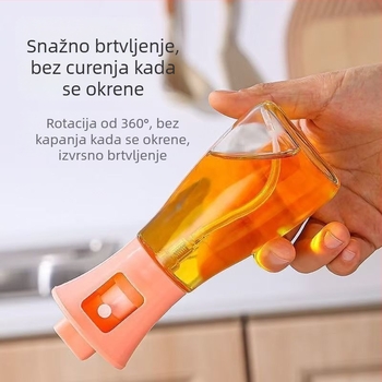 Staklena bočica za sprej ulja s tlačnim poklopcem, prehrambena kvaliteta, kuhinja i roštilj