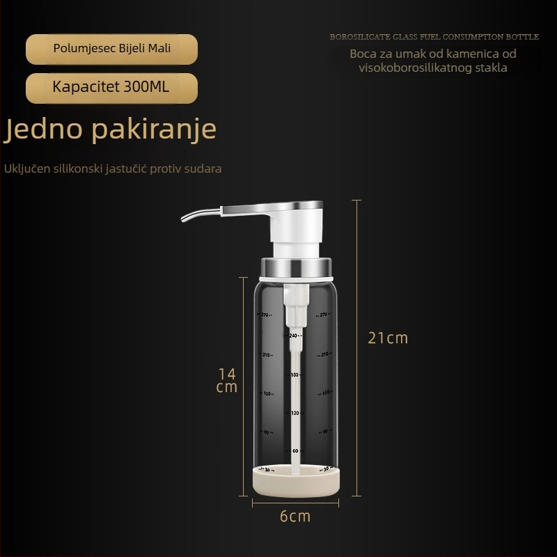 Staklena boca za začine s dozatorom za umake: oyster sauce, soja sos i ocat