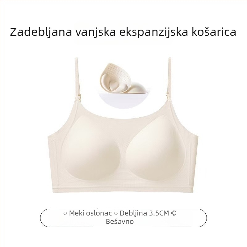 Bezšivne grudnjake, nevidljiv stražnji dio, tanke oblikovane košarice, najlon-želatina tkanina