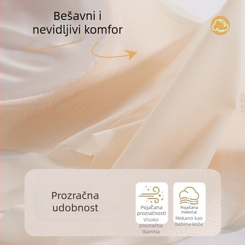 Bešivni bežični top-bra za male grudi, push-up, tanak i prozračan, košarice ostaju na mjestu, strojno pranje, stil: top majica/korejski stil