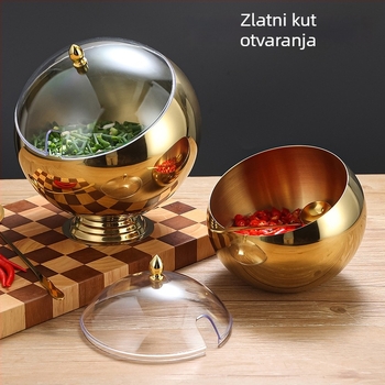 Posuda od nehrđajućeg čelika za umake za hot pot i malatang, zlatna boja, komercijalna upotreba