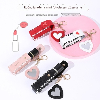 Mini torbica za ruž, ručno tkana od PU kože, prijenosna, dvostrani dizajn