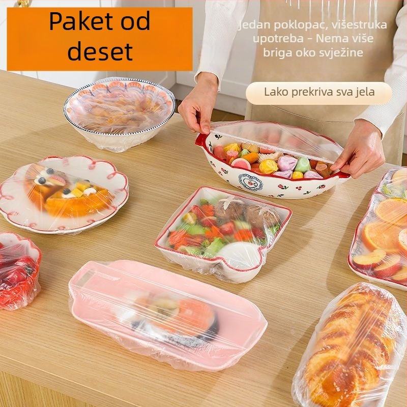Set jednoraznih elastičnih pokrivača za posuđe, za kućnu upotrebu, 12+ komada