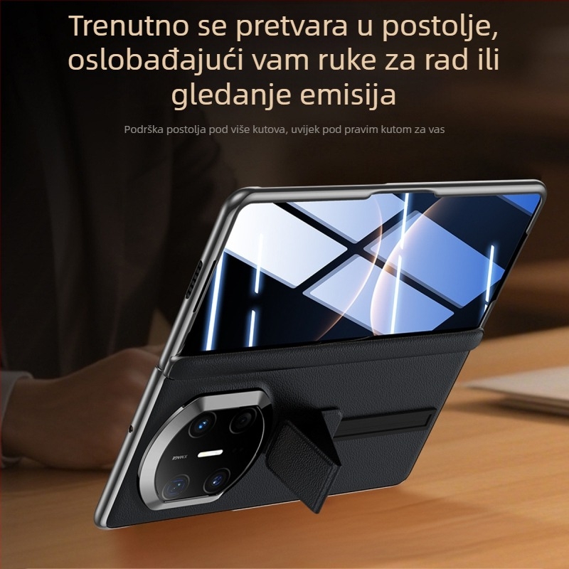Kožna futrola za Huawei Mate X7 s magnetskim držačem, integriranim zaštitnim zaslonom i narukvicom – X7 Izdanje kolekcije
