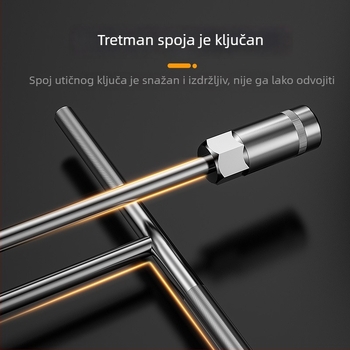 Ručni T-oblik ključ s vanjskim šesterokutnim nastavkom 6–19 mm, višenamjenski alat za popravak automobila i motocikla