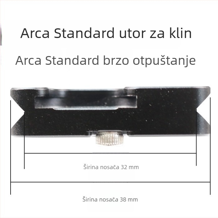 Univerzalna aluminijska pločica za brzo otpuštanje, 38 mm nosač gimbala – kompatibilna s kamerama bez ogledala i DSLR