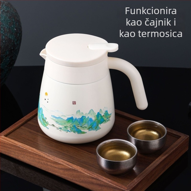 Čajnik u kineskom stilu s titanijskim premazom, velikim kapacitetom i odvojenim čajem od vode