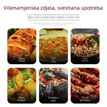 Jednokratna kružna papirnasta zdjela s poklopcem za vruće i kiselo rezance, juhu i vermicellu; pogodna za pakiranje dostave.