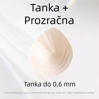 Bešavno žensko donje rublje — lagani ljetni grudnjak za velike grudi, vizualno smanjuje grudi, lijep leđa, boja kože, neproziran, nevidljivi grudnjak za plus veličinu
