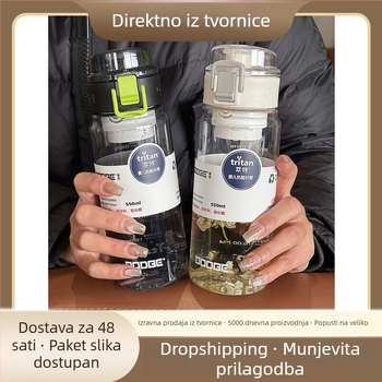 Xile Tritan sportska boca za vodu – prijenosna, otporna na padove, dizajn Camellia, plastična boca