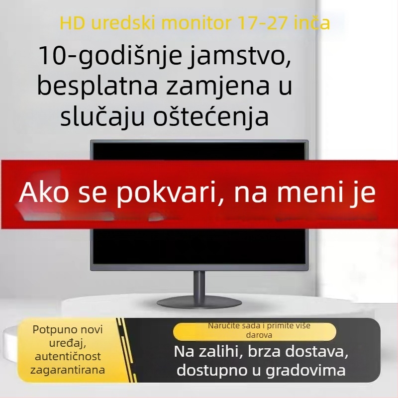 Novi IPS monitor s okvirom od 20/22/24 inča za stolno računalo, pogodan za ured i online nastavu