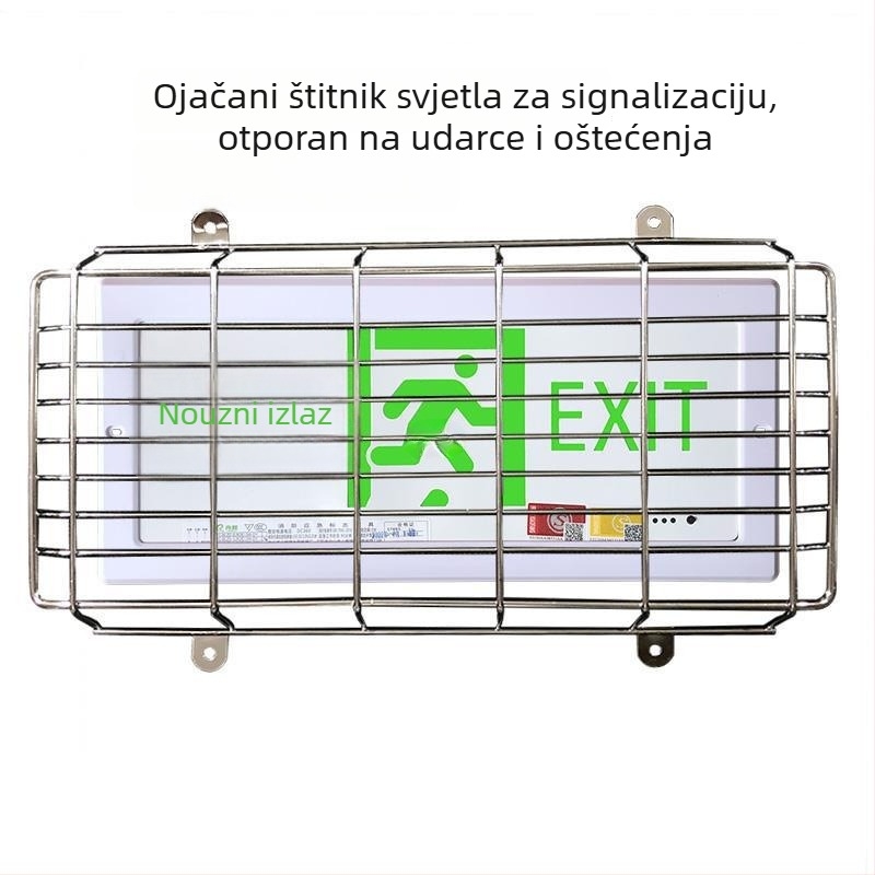 Zaštitni poklop za svjetlo sigurnosnog izlaza, otporno na udarce, za školske domove i radionice, znak evakuacije pri požaru