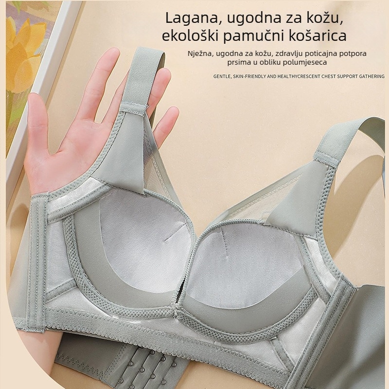 Plus-size podesivi mrežasti grudnjak za žene s velikim grudima — podizanje, centriranje i bočna podrška, puni košarice