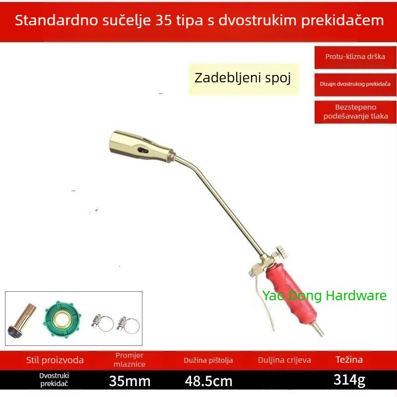 Plinska baklja na tekući plin, vodootporna visoko temperaturna baklja za izgaranje mesa, svinjskih dlaka i kopita