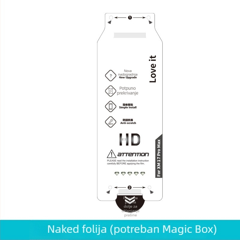 Hydrogel zaštitni film za zaslon Xiaomi 17 Pro – zakrivljen zaslon, prednja folija, HD, mikrokristalni film