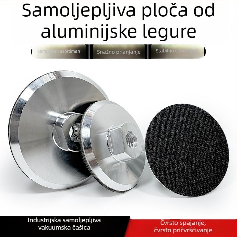 Samoljepljivi brusni disk od aluminijske legure sa usisnom čašicom – za kutnu brusilicu, brušenje i poliranje