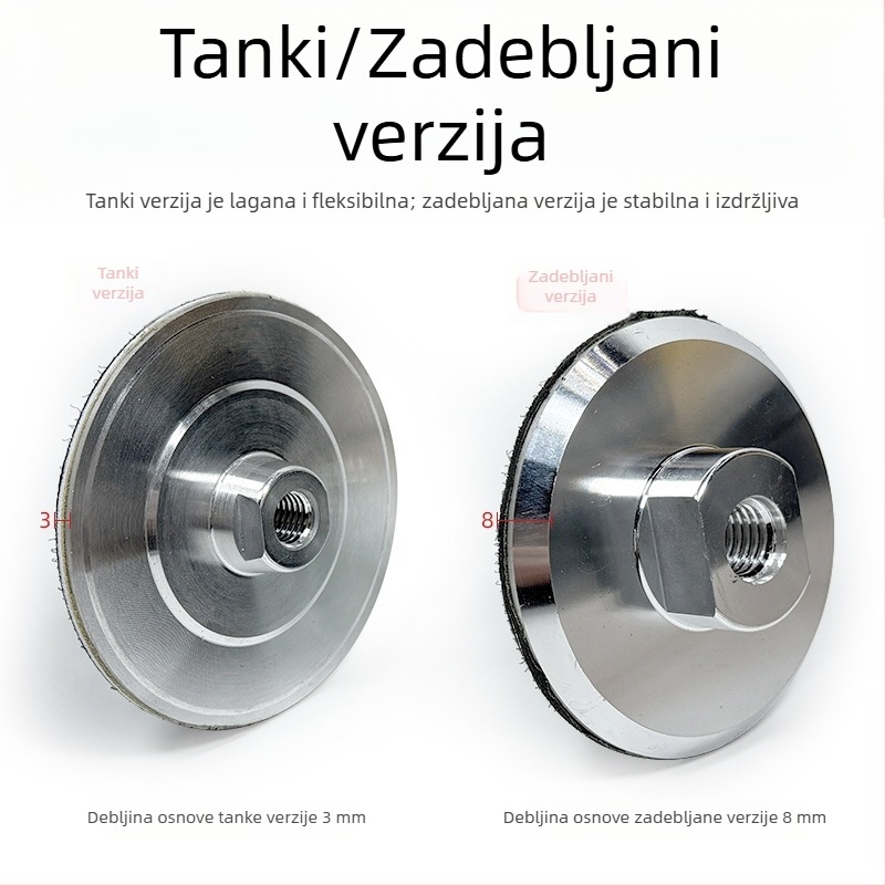 Samoljepljivi brusni disk od aluminijske legure sa usisnom čašicom – za kutnu brusilicu, brušenje i poliranje