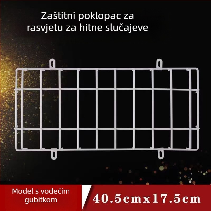 Metalna zaštitna mreža za svjetla sigurnosnog izlaza i vatrogasno nužno osvjetljenje; zaštitni kućište za svjetlo evakuacijskog signala