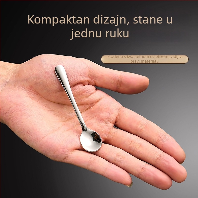Kreativna žlica od nehrđajućeg čelika 304, 7,5 cm, za začine, desert, lijekove i solnu posudu