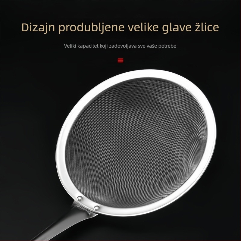 Nehrđajući čelična žlica-cjedilica za sojino mlijeko s mrežastim filtrom — velike, srednje i male veličine