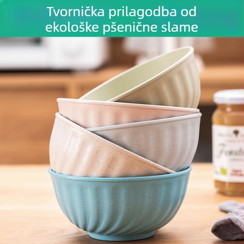 Miska od pšenične slame za djecu – jednostavno kućno posuđe, sigurna dječja zdjela