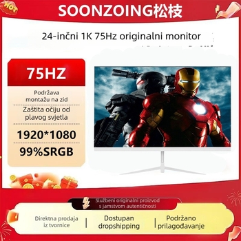 Monitor za igre bez okvira 22–32 inča, 1080p, 75 Hz, IPS, HDMI/VGA, industrijska upotreba