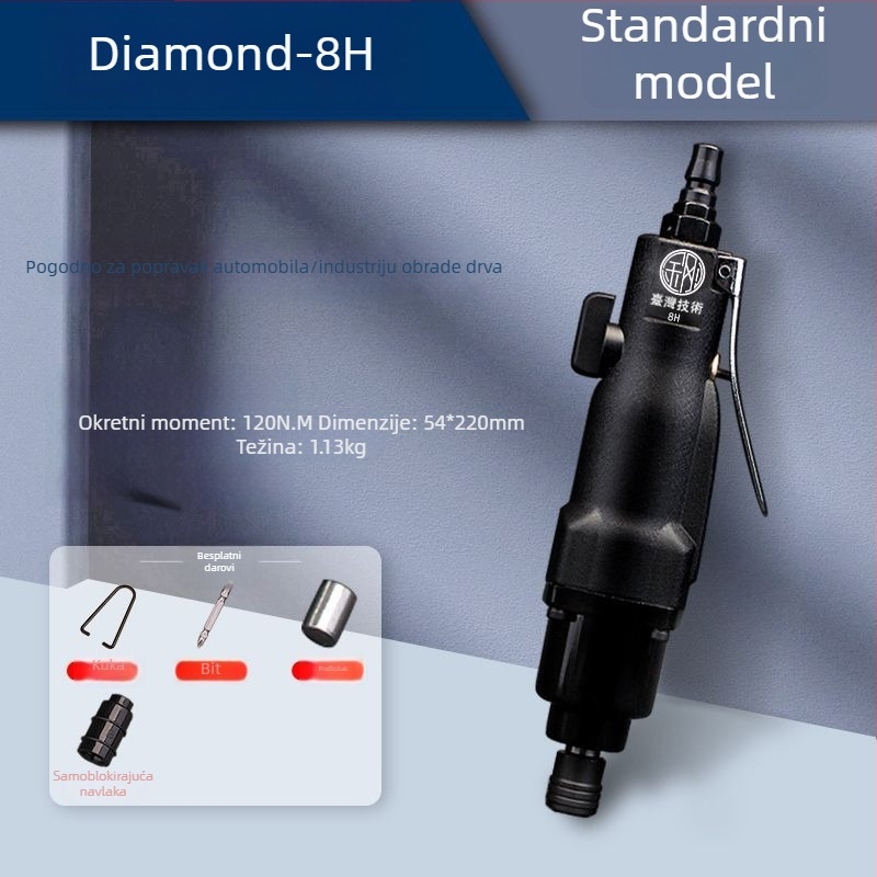 Diamond pneumatski odvijač velikog momenta, industrijske kvalitete, modeli 5H–16H (5301, 5303)
