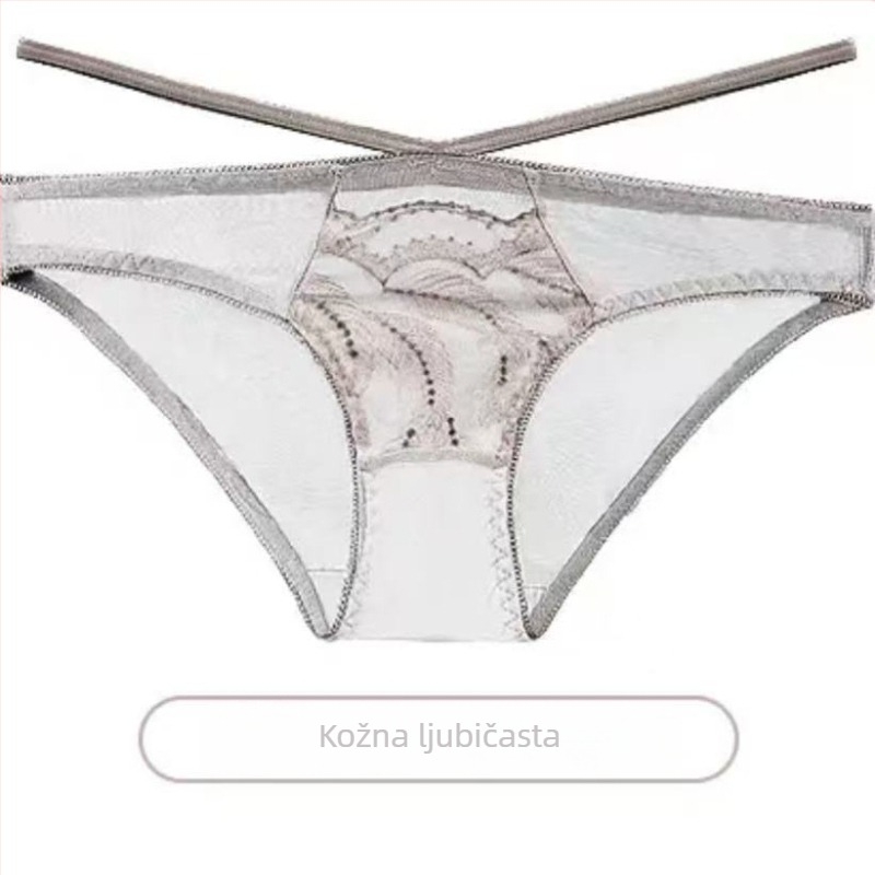 Francuski stil ultra-tanki čipkasti grudnjak set za žene, plus veličina, proziran, push-up, minimizirajući učinak