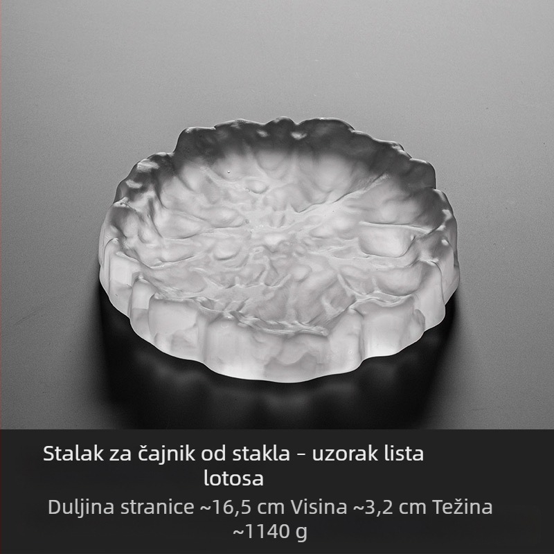 Držač za čajnik od stakla u japanskom stilu, debeli podmetač za čajnik, Zen dodaci za čajni set, matirani stakleni tac