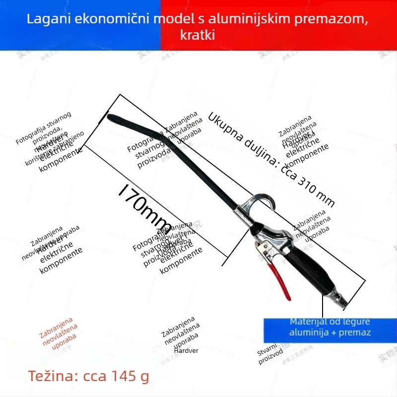 Pneumatsko visokotlačno puhalo za prašinu i čađu