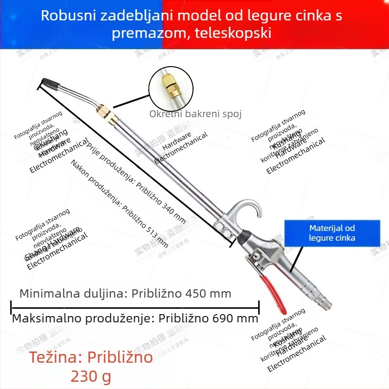 Pneumatsko visokotlačno puhalo za prašinu i čađu