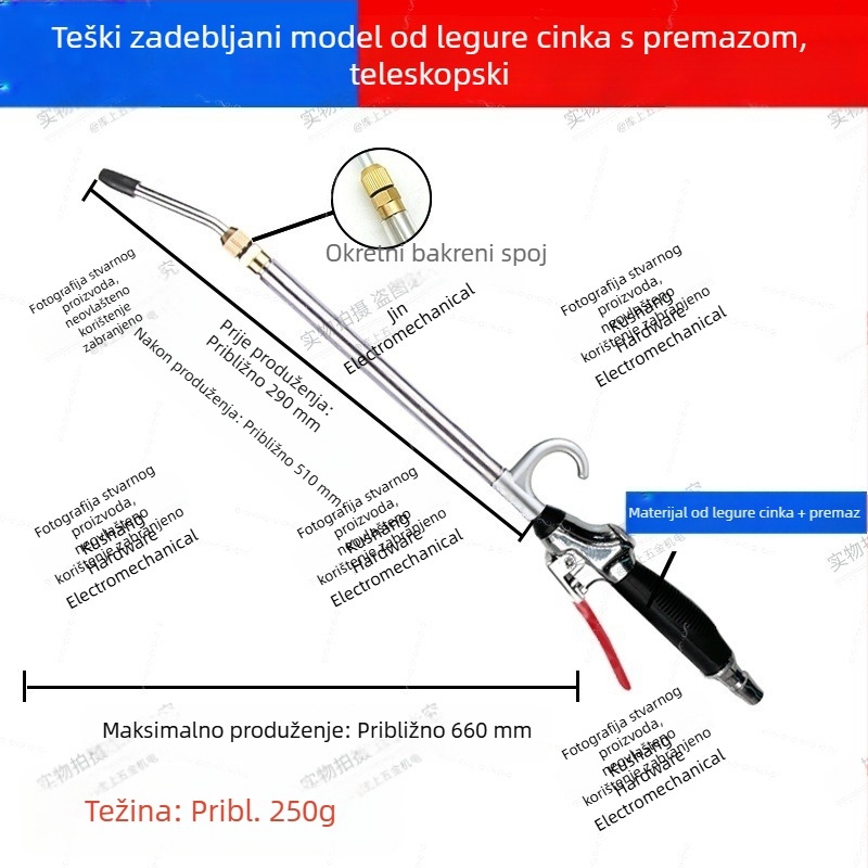 Pneumatsko visokotlačno puhalo za prašinu i čađu