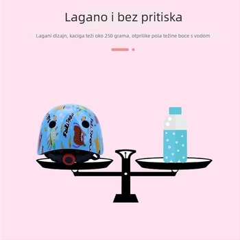 Dječja kaciga za bicikl – poluotvorenog tipa, pogodna za vožnju biciklom, rolanje, skejtanje i balansni bicikl