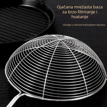 Nehrđajući kuhinjski filter/odvodnik za dom – za tjesteninu, knedle i vruću juhu; odvod, filtriranje; protuklizno, zaštita od opeklina