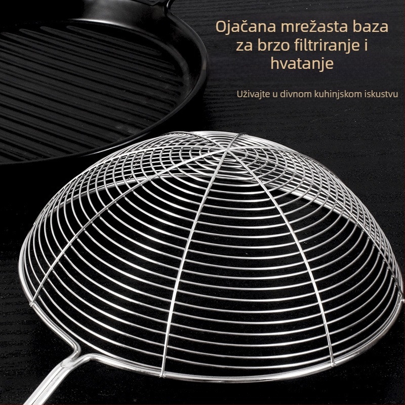 Nehrđajući kuhinjski filter/odvodnik za dom – za tjesteninu, knedle i vruću juhu; odvod, filtriranje; protuklizno, zaštita od opeklina