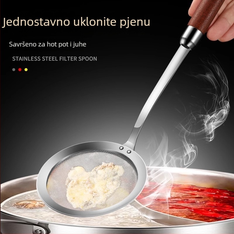 304 nehrđajući čelik, kuhinjsko sito i filtr, filter za sojino mlijeko, cjedilo za knedle i wontone, zaštita od prskanja ulja