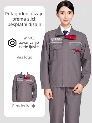 Muški set radne odjeće s reflektirajućim trakama za proljeće i jesen, otporna zaštitna radna odjeća za popravak automobila i građevinske poslove