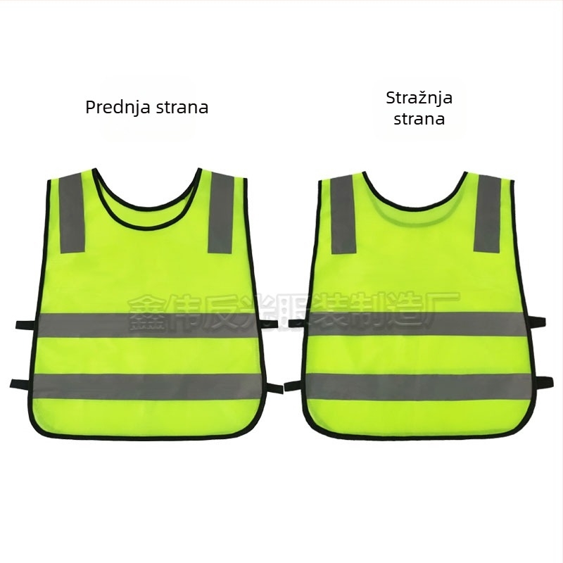 Dječja reflektirajuća vesta za aktivnosti na otvorenom, prozračna fluorescencijska sigurnosna odjeća s otiskom