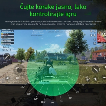 Žične in-ear gaming slušalice s Type-C priključkom, redukcija šuma, visokokvalitetan zvuk, mikrofon, okrugli ušni nastavci