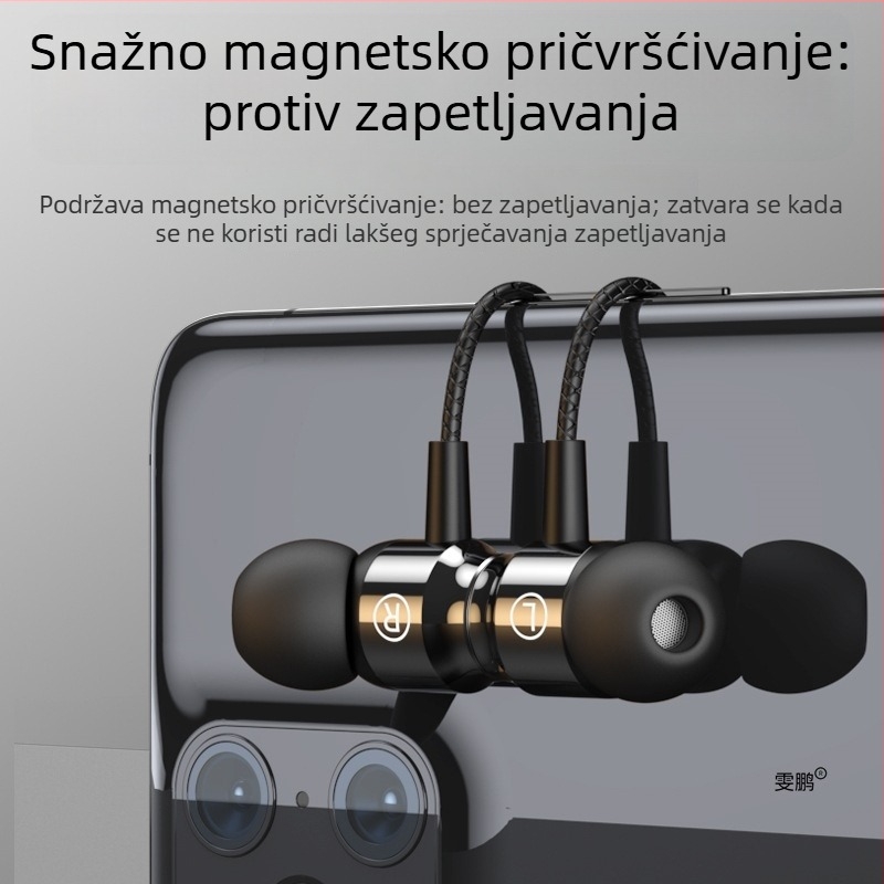 Žične in-ear gaming slušalice s Type-C priključkom, redukcija šuma, visokokvalitetan zvuk, mikrofon, okrugli ušni nastavci