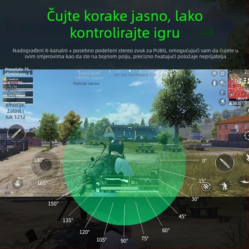Žične in-ear gaming slušalice s Type-C priključkom, redukcija šuma, visokokvalitetan zvuk, mikrofon, okrugli ušni nastavci